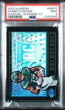 Garrett Wilson 1/1 RC 2022 Panini Illusions -   Holoheroes Rookie PSA 9 1 Of 1