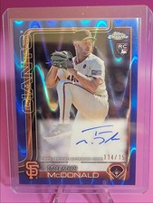 2025 Topps Chrome Rookie Autograph Blue RayWave #RA-TMC Trevor McDonald - #/150