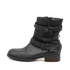 Alberto Fermani Damen Stiefelette mit Schnallen Schwarz Boots Stiefeletten EU 40