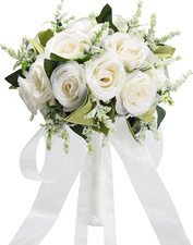 Wedding Bouquets for Bride Bridesmaid Bouquet Ivory Bridal Bouquet Artificial Ro