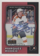 2017-18 O-Pee-Chee Platinum Retro Rainbow Red Mike Vecchione #R-93 Auto 1q2