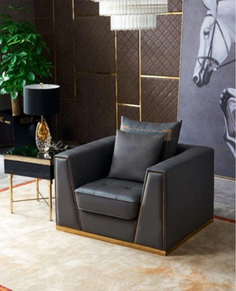 Designer Wohnzimmer Einrichtung Sessel Einsitzer Polster Sofa Couch Fernseh Neu-image