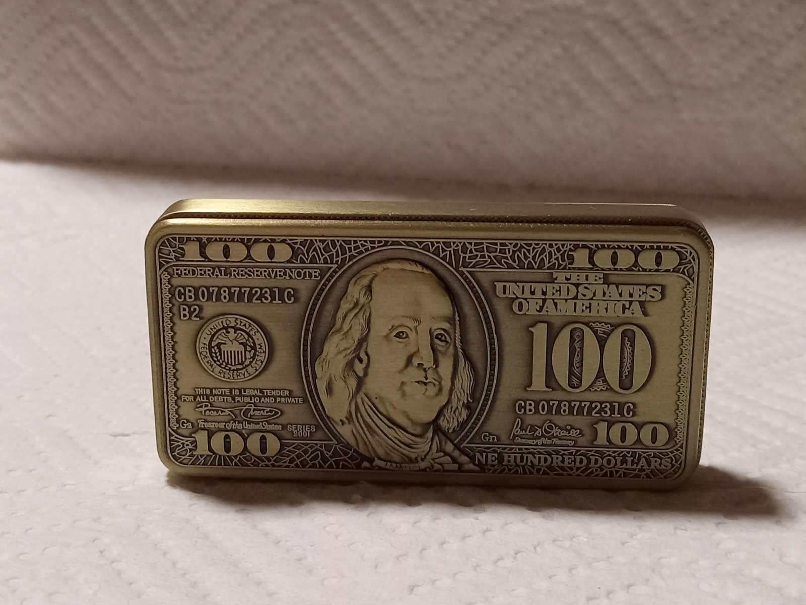 Novelty 100 Dollar Bill Design Refillable Butane Lighter 