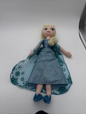 Disney Frozen Elsa Plush Doll Blue Dress Cape Stuffed Princess Toy Soft 12