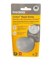 Medela Contact Nipple Shields Set Size Medium 20 mm 2 shields  case NEW Sore
