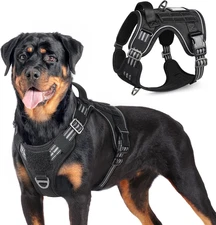 Tactical Dog Harness for Large Dogs, No Pull Military Service Vest with Handle &