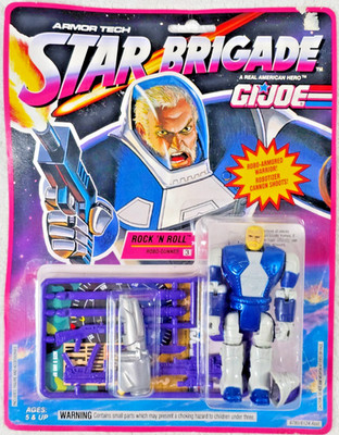 NEW 1993 Hasbro G.I. Joe Star Brigade Rock  N Roll MOC Action Figure Armor Tech