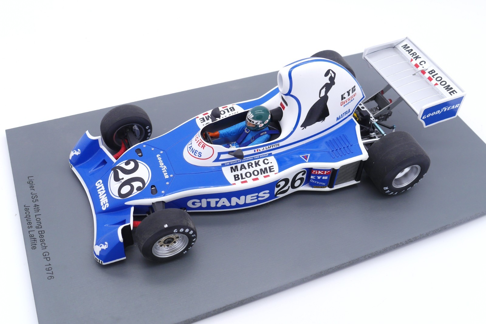 SPARK GITANES LIGIER MATRA JS5 TEA POT J LAFFITE LONG BEACH GP 1976 1-18 SCALE