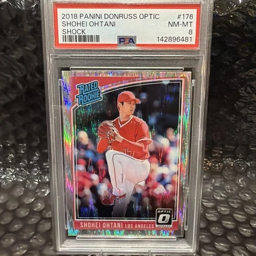 2018 Panini Donruss Optic Shohei Ohtani Shock PSA 8 NM-MT