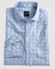 johnnie-O Canson Performance Button Up Shirt Tahitian Size M