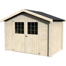 Casetta in Legno 3x2 mt Block House 28 mm Moderna Porta Attrezzi da Giardino