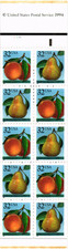 US 1995 booklet 32c x 20 Yvert C2382 Fruits Peaches and Pears MNH VF