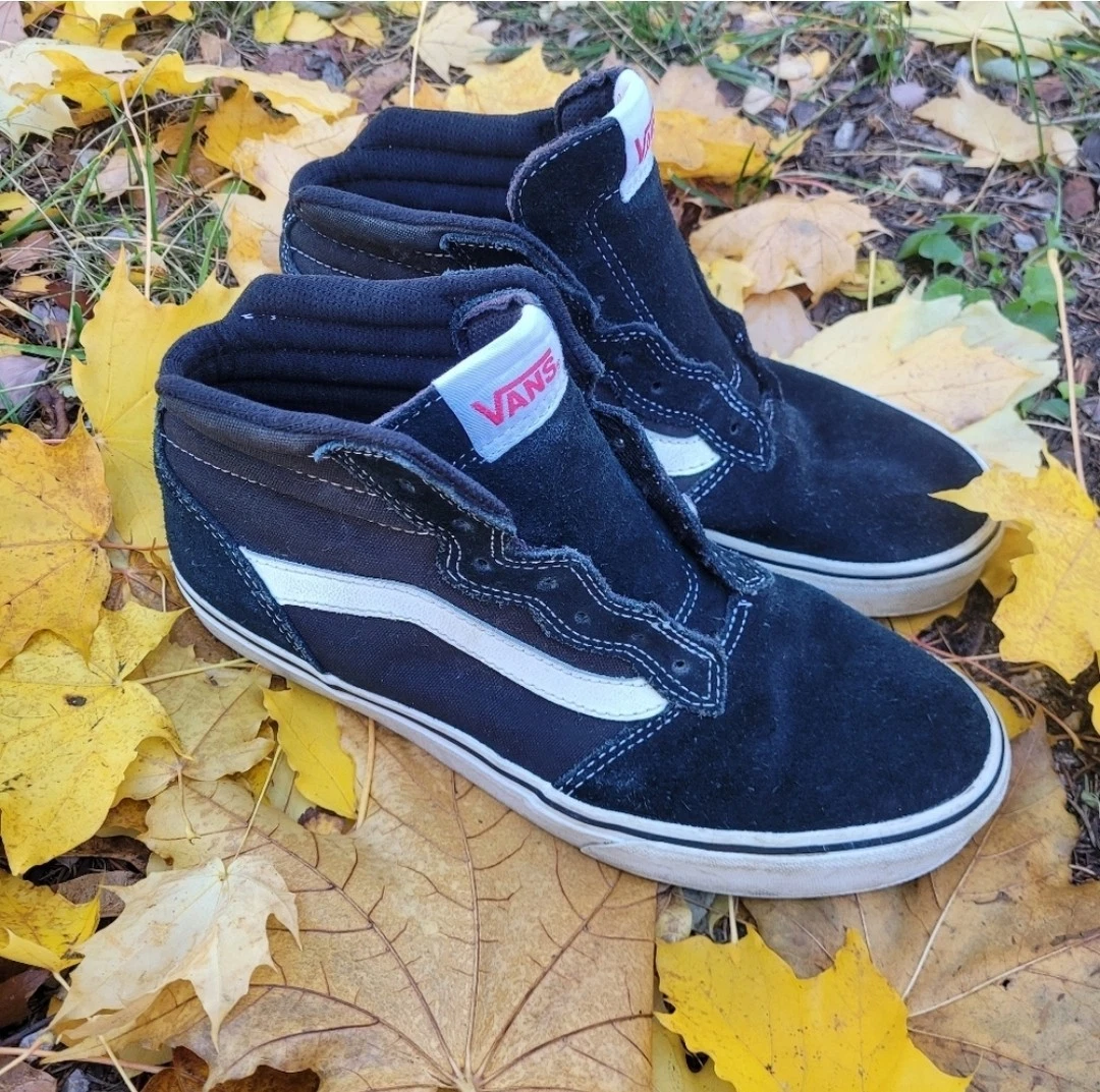 Vans Nero Classico Top Bianco Skater Punk Uomo 7 5