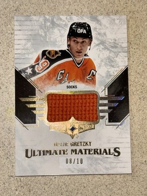 Wayne Gretzky 2014-15 Ultimate Collection, Ultimate Materials #UM/GR 8/10 (Sock)