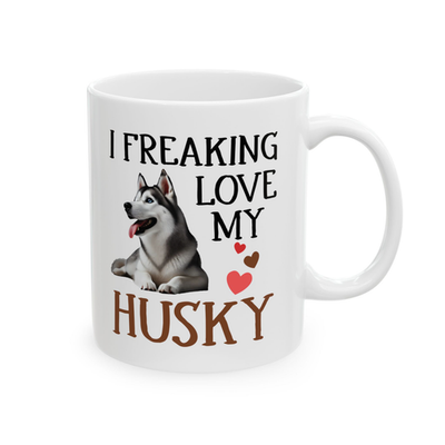 #ad #ad Husky Dog Coffee Mug I Freaking Love My Husky Siberian Husky Gift $13.00