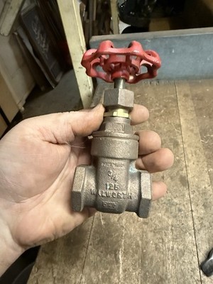 Train Railroad RR Steam Boiler Whistle Walworth No 4 125 Brass Gate Valve USA