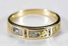 Gold Quartz Ring "Orocal" RM733D8Q Genuine Hand Crafted Jewelry - 14K Gold Casti