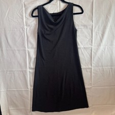 Vintage Gap Cowl Neck Shift Dress Black Sleeveless Women’s Size Small Midi
