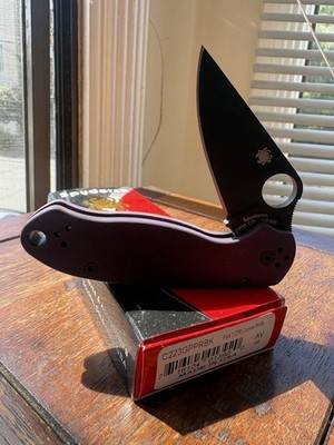 Spyderco Para 3 CPM CruWear Purple G10 Drop Point Compression Lock Knife