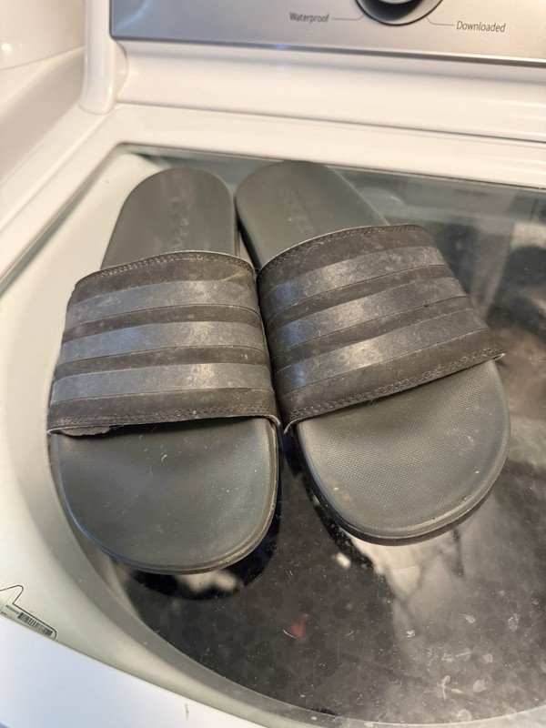 womens adidas slides size 9 Black