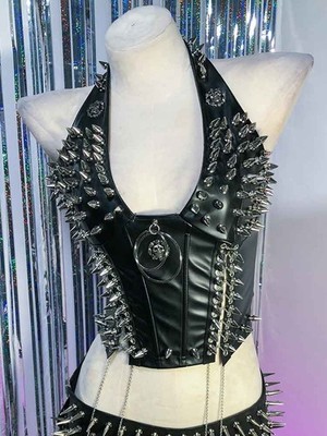 Gothic Tops Emo Kleidung Gothic Tank Grunge Punk Rock Y2K 90er Spikes