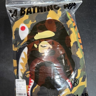 BAPE 1st Camo Shark Full Zip Hoodie YELLOW 1L80115007 SIZE 2XL