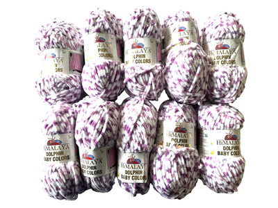 Lot of 10 Himalaya Dolphin Baby Colors Yarn  Color 80419