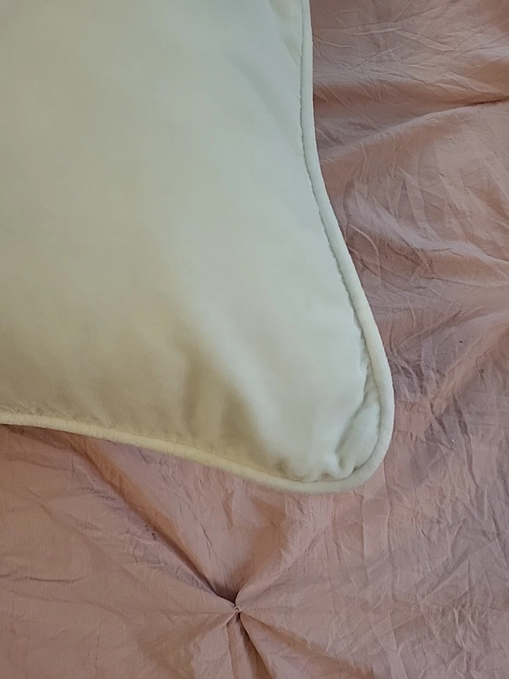 Almohada de terciopelo champán Bella Notte con tubería Foto 2 de 4