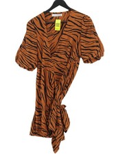 Faithfull The Brand Wrap Midi Dress XS in Brown