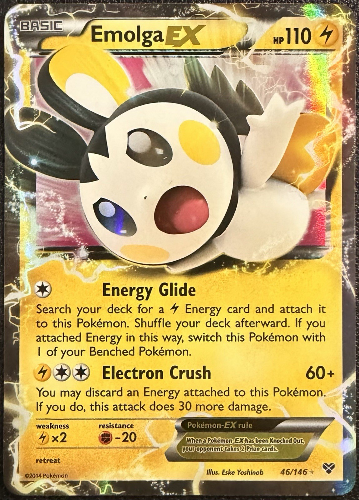 Pokemon TCG Emolga EX XY Base Ultra Rare Holo #46/146