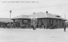 Railroad Train Station Depot Santa Rosa California CA - Reprint
