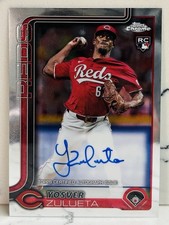 2025 Topps Chrome Rookie Autograph Yosver Zulueta RC Auto Cincinnati Reds #RA-YZ