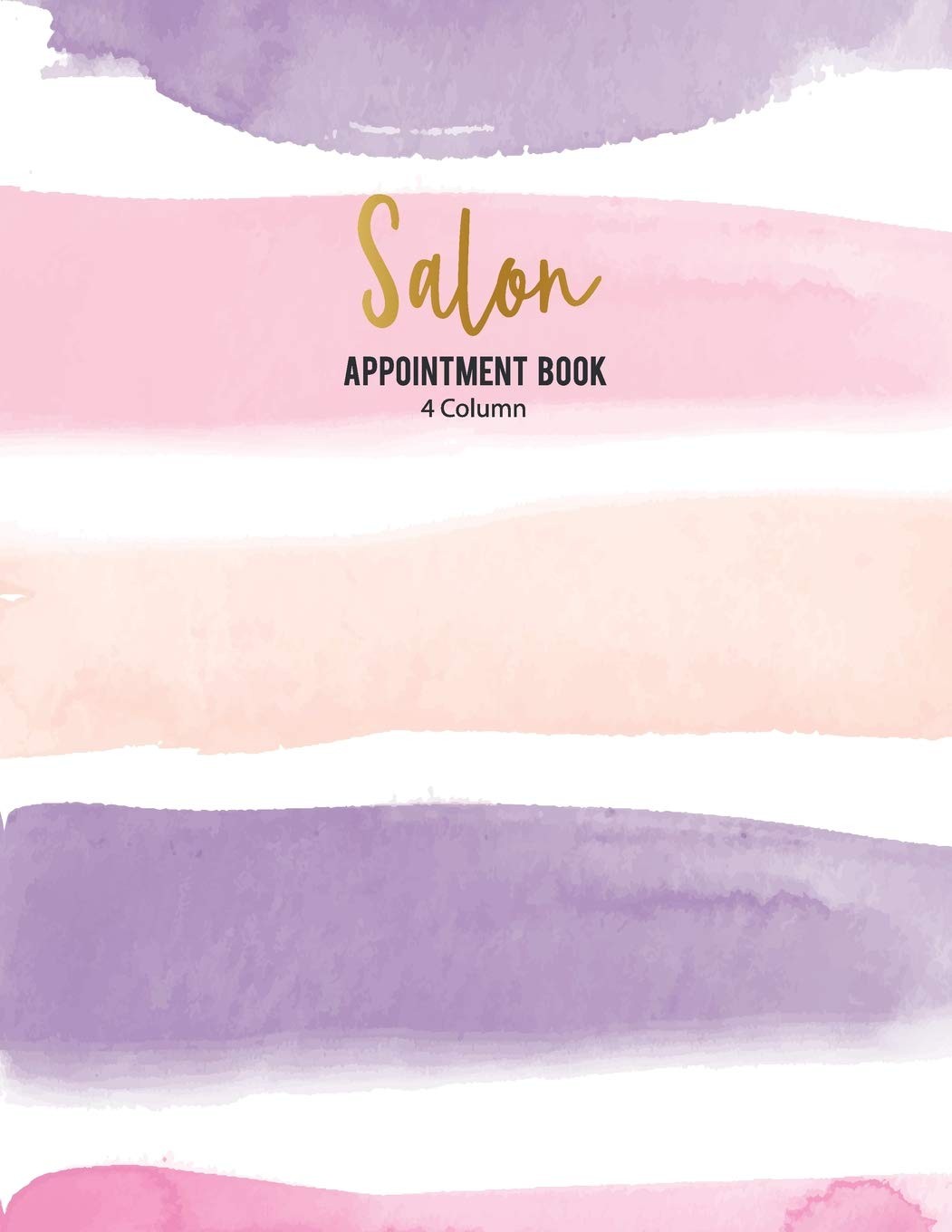 Salon Appointment Book 4 Column: No date for Salons, Spa, Barbers, Letter