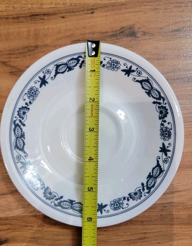 Set of 5 Corelle Old Town Blue Onion Coffee Tea Saucers 6 1/4" Vintage - Picture 9 of 9