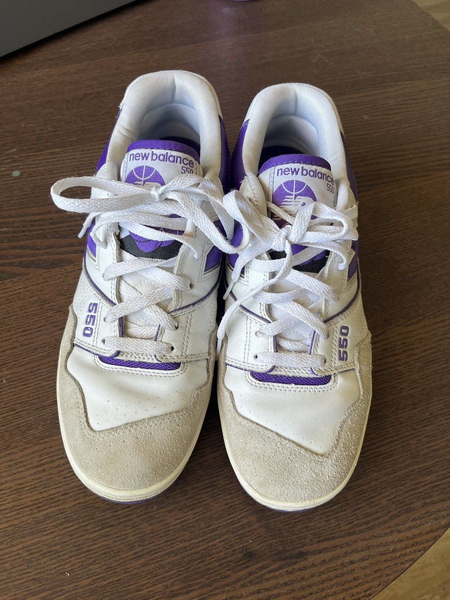 Size 12 - New Balance 550 White Purple | eBay
