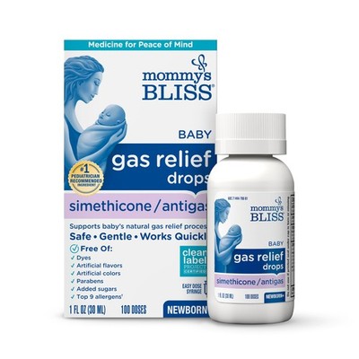 Mommy's Bliss Gas Relief Drops 1 Fl Oz Pediatrician Recommended Safe For Babies