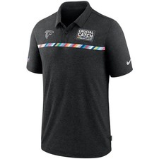 Nike Mens Atlanta Falcons Sideline Crucial Catch Cancer Polo Jersey Shirt XL