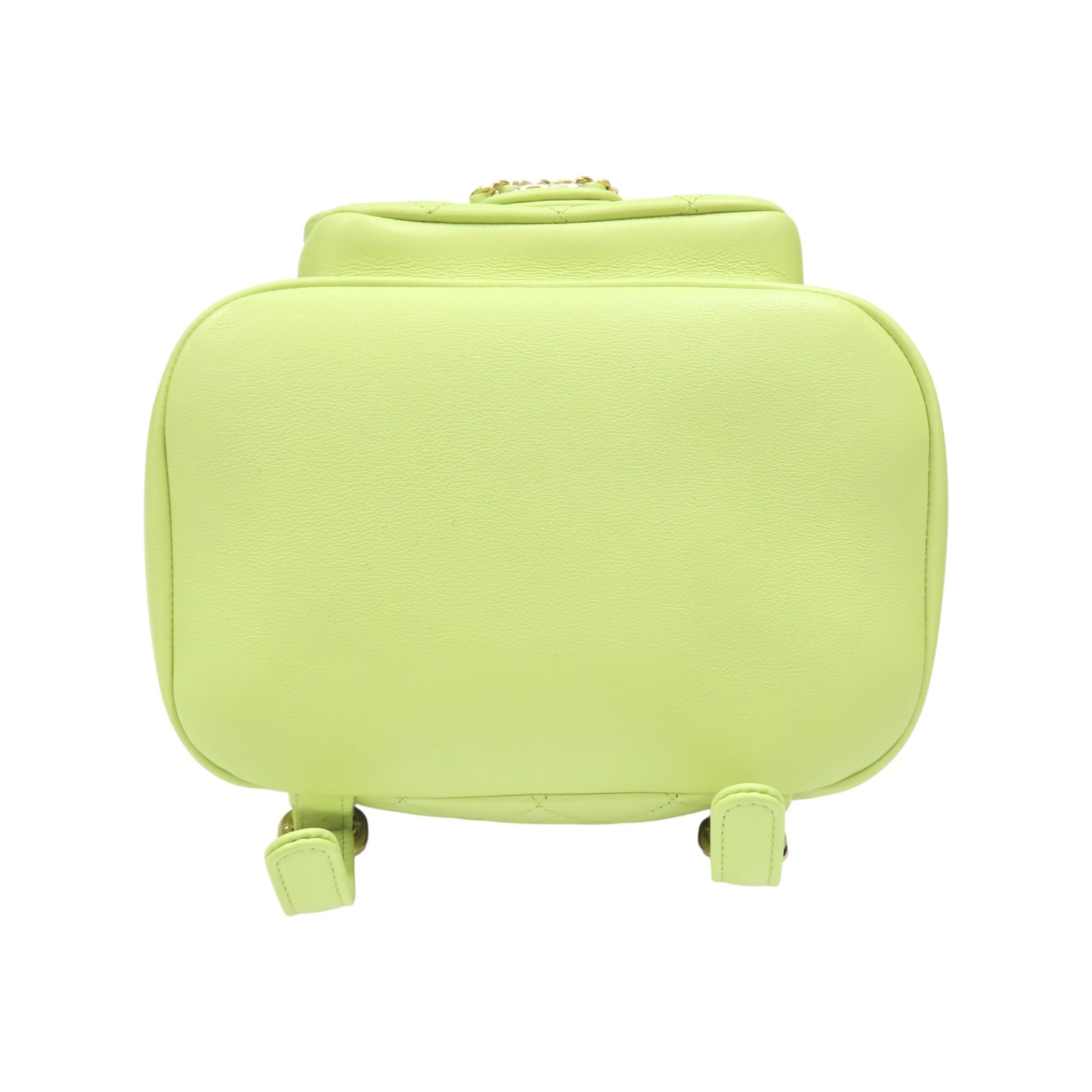 CHANEL Duma Drawstring Backpack Green Quilted Lam… - image 4