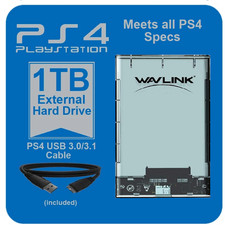 1TB USB 3.0 PS4 Game Drive Pre-Formatted External PS4 Hard Drive Slim, Pro  OG