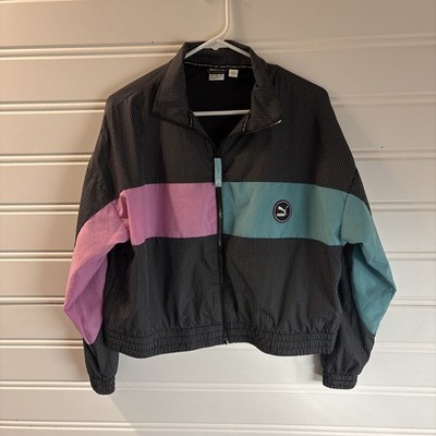 Puma Track Jacket, Full-Zip Sports Windbreaker, Retro  Medium