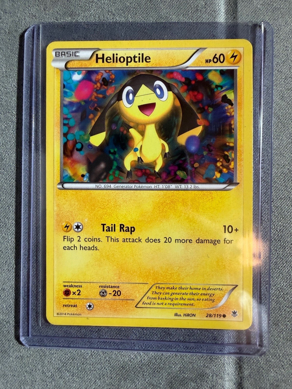Helioptile 28/119 Common Phantom Forces Pokemon Near Mint