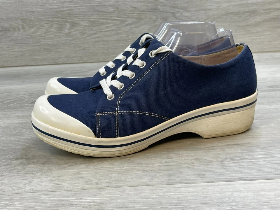 Dansko Veda Vegan Women's 11 Blue Sneaker Canvas Comfort Shoes Walking Casual - Image 3 of 4