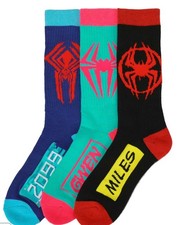 Spider-Man Three-Pack Across the Spider-Verse Character Crew Socks Set