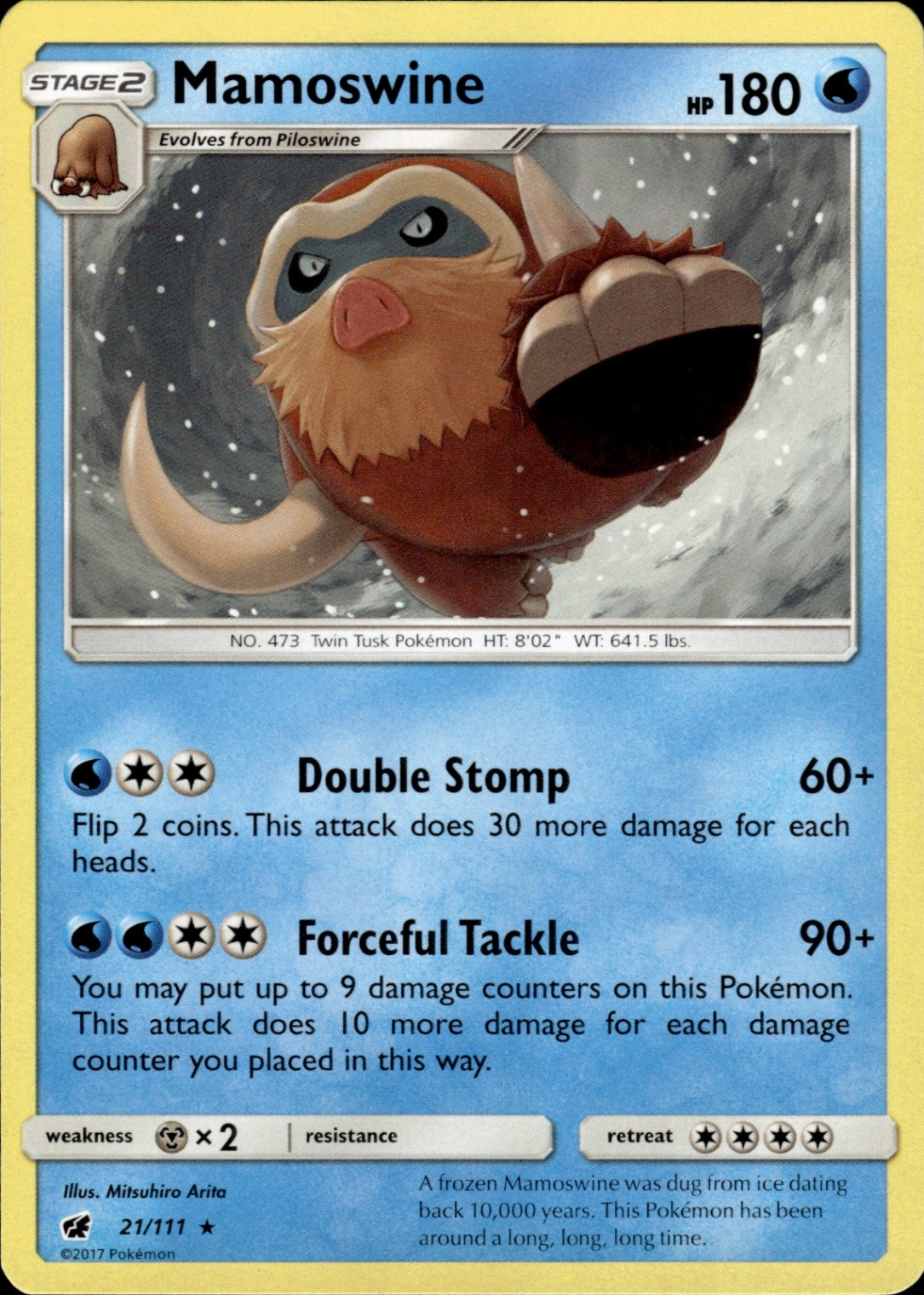Pokemon TCG Card Mamoswine SM - Crimson Invasion 21/111