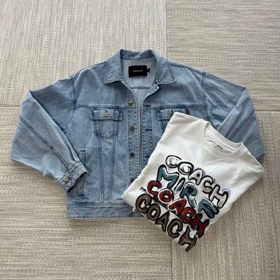 COACH x Mint + Serf Denim Jacket & Sweatshirt Set XL Vintage Condition