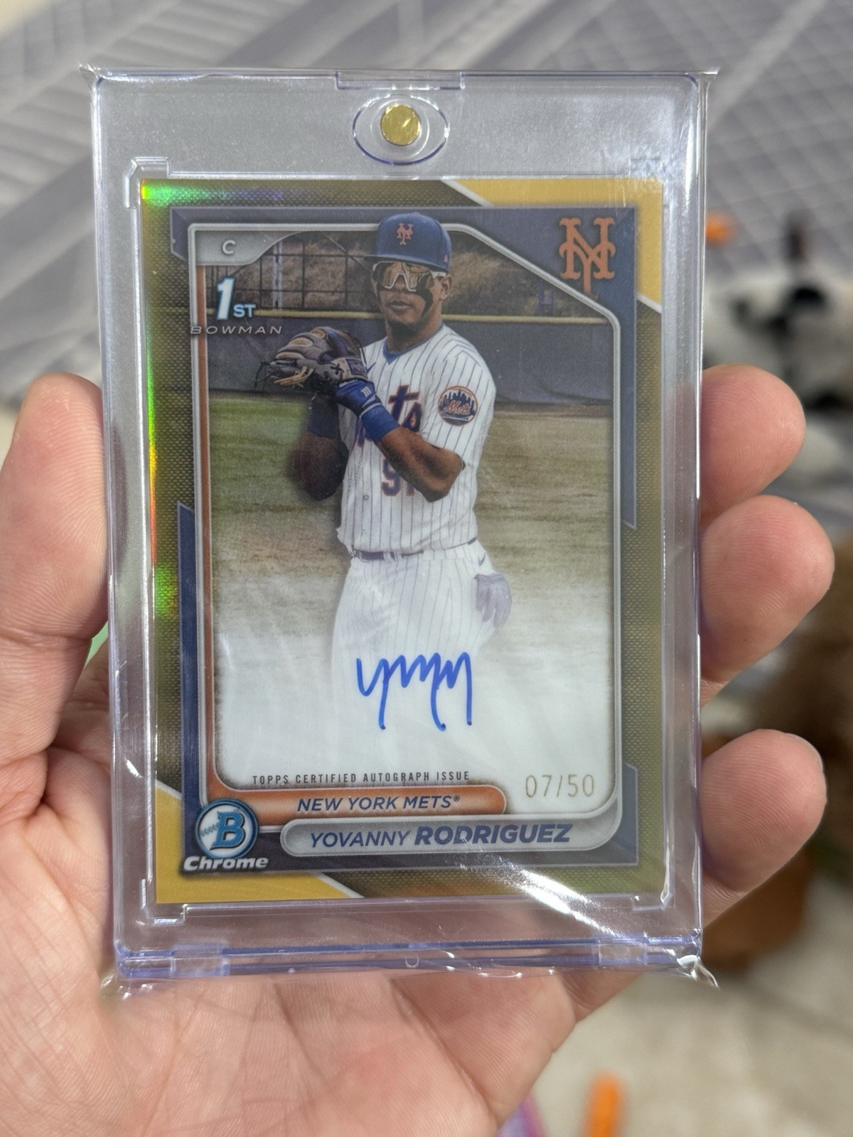 2024 Bowman Chrome Prospects Yovanny Rodriguez 1st True Gold /50 Auto!