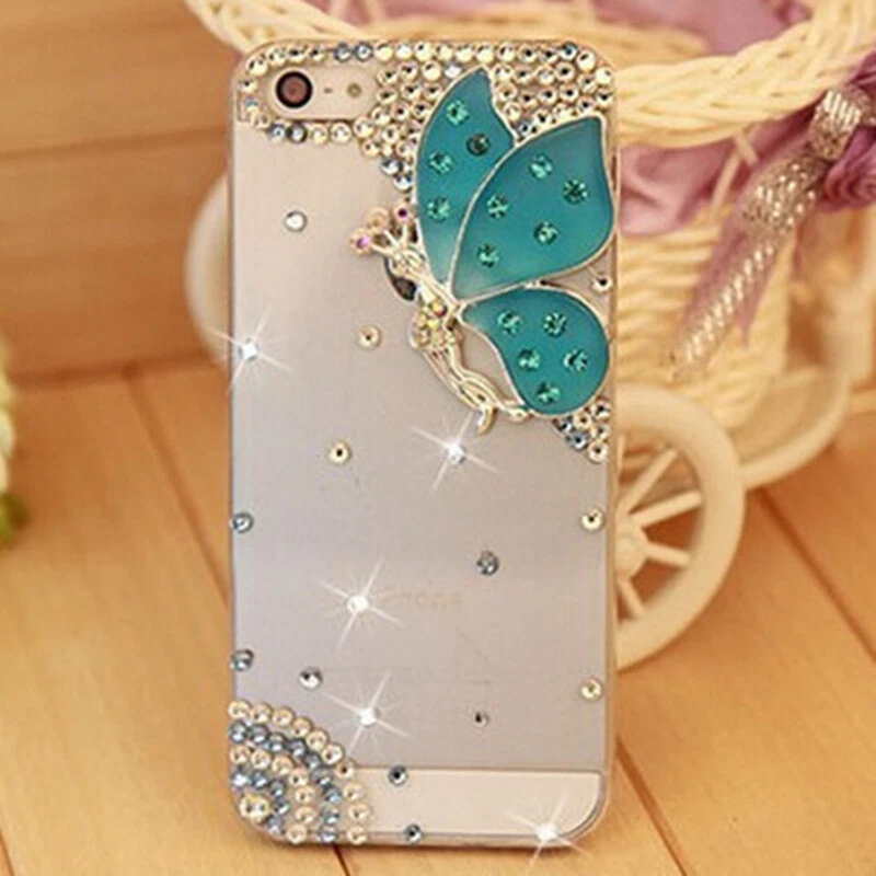 Lindo estuche de diamantes de imitación brillante para iPhone 16 15 14 13 12 11 Pro Max XS XR Foto 4 de 4