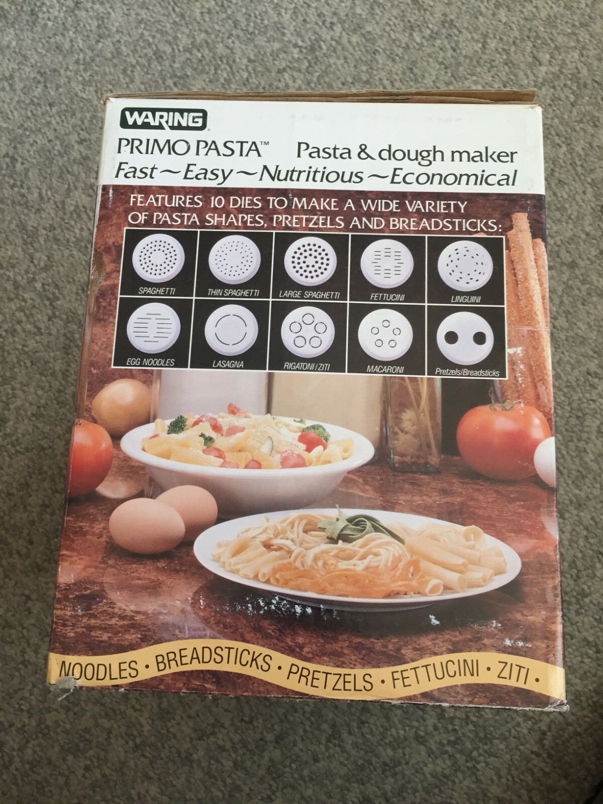 Waring Primo Pasta & Dough Maker PS101 Open Box with Attachments