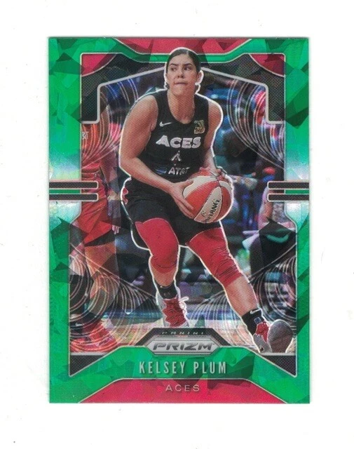 KELSEY PLUM 2020 Panini WNBA Prizm GREEN CRACKED ICE REFRACTOR Fanatics SP No. 9