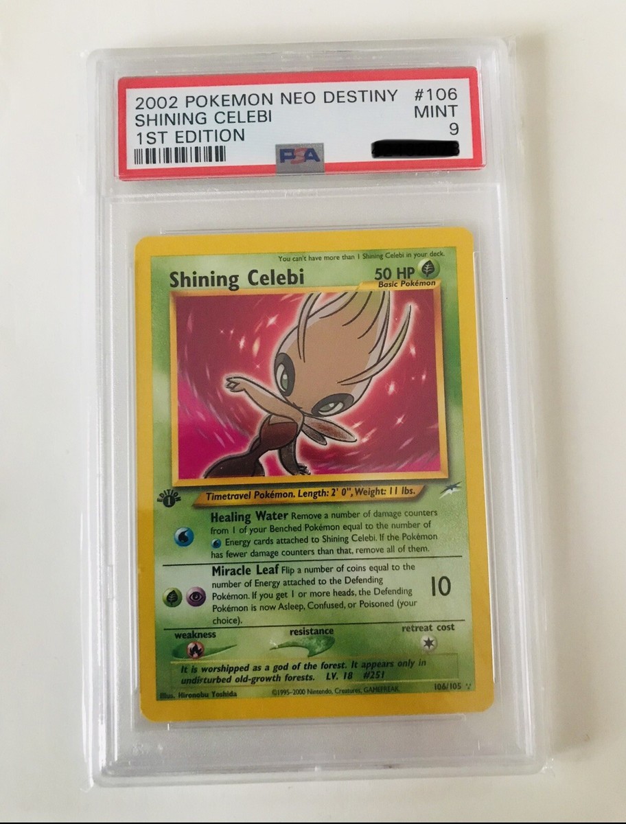 🦚Schimmerndes Celebi / Shining Celebi Neo Destiny 1.Edition PSA 9